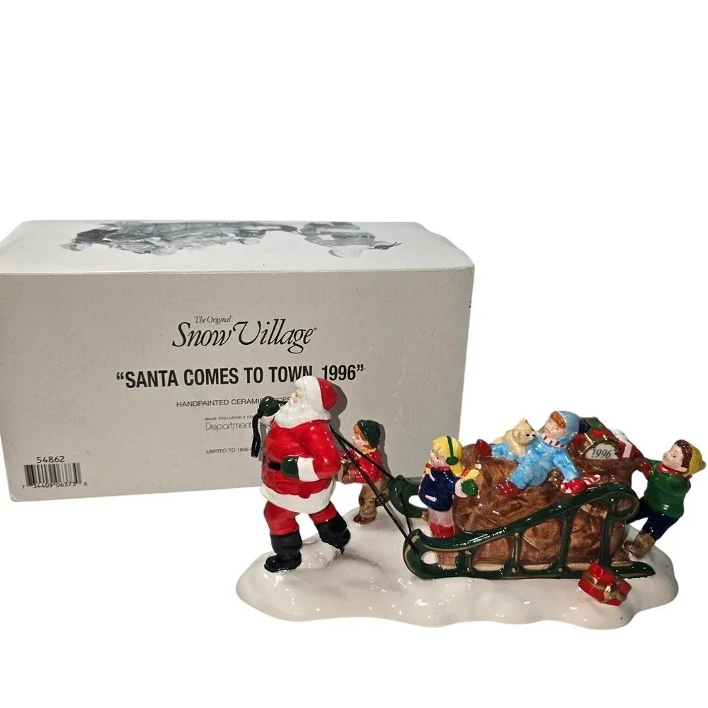 Department‎ 56 Original Snow Village SANTA COMES TO TOWN 1996 #54862 retired